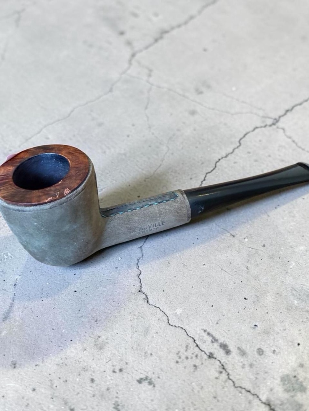 Vintage 1960s leather wrapped  pipe
